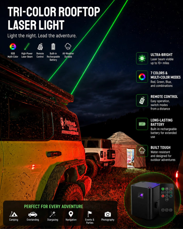 Huntix360™ SkyTrace X3 Tri-Color Laser Chase Light