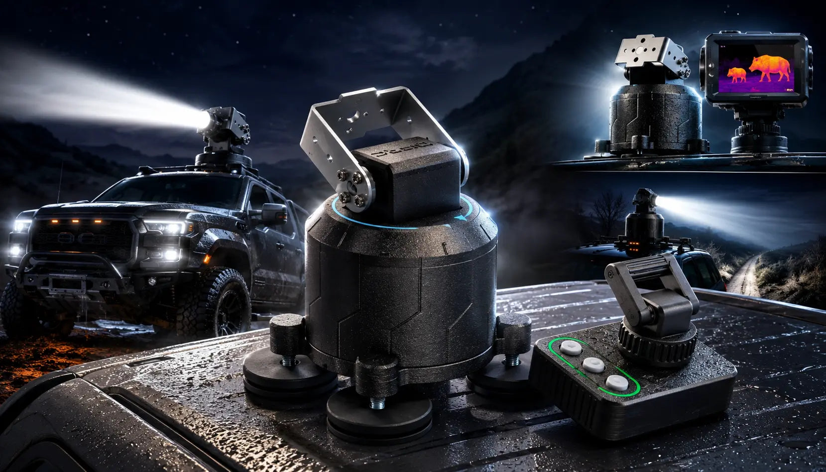 NightHawk M2 vehicle-mounted remote spotlight system